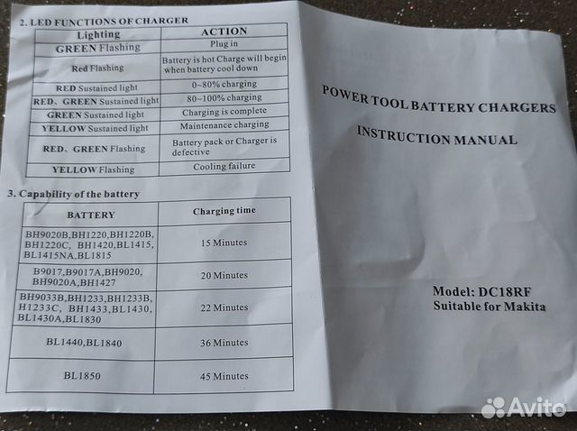 Зарядное устройство для макиты dc18rf