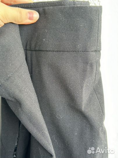 Юбка черная миди с подкладом 48 р-р