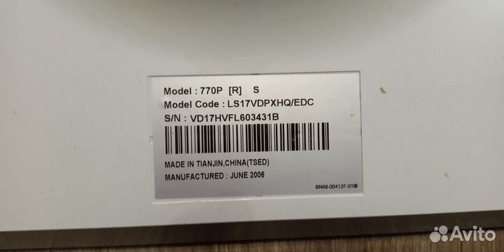 Samsung SyncMaster 770p на запчасти монитор