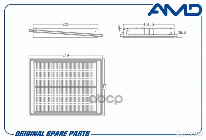 Фильтр воздушный nissan (Qashqai II J11E) (115