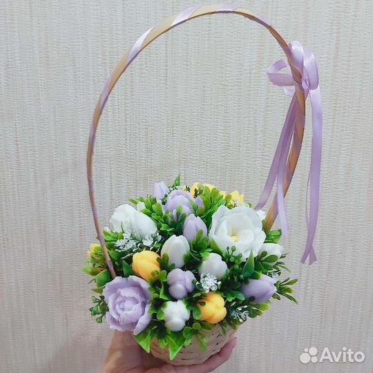 Букет из мыла ручной работы тюльпаны 8 марта