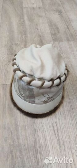 Шапка зимняя женская кожаная