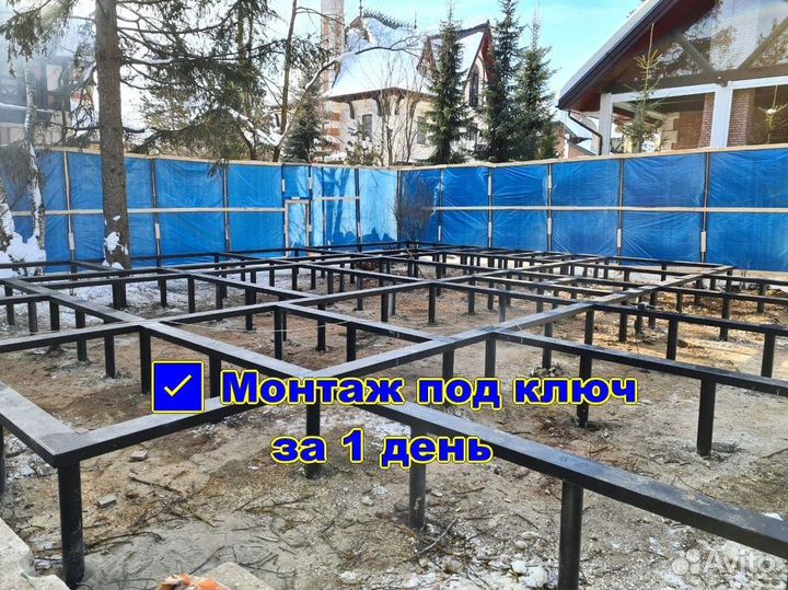 Винтовые сваи с монтажом