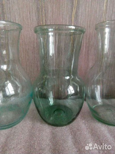 Крынки стеклянные старинные. Редкость. Состояние