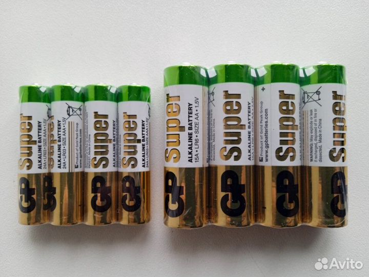 Батарейки алкалиновые GP ааа, аа