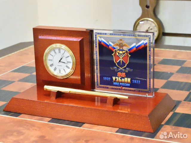 Набор настольный с часами 