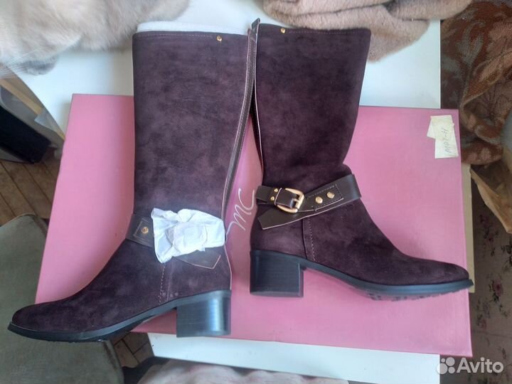 Сапоги женские натуральная замша 36 размер