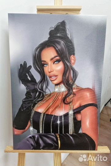 Портреты на холсте с отрисовкой художника