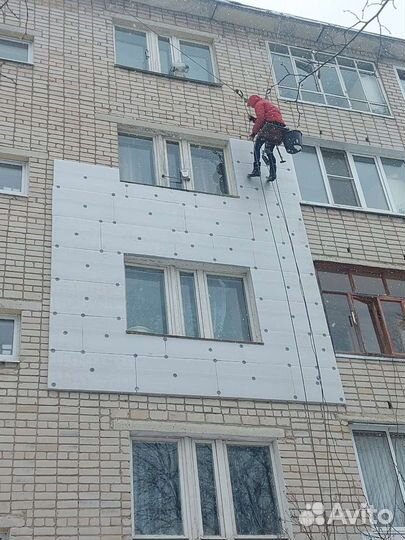 Утепление стен фасада