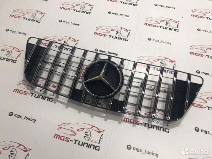 Решетка ML-Class Хром звезда w164 GT