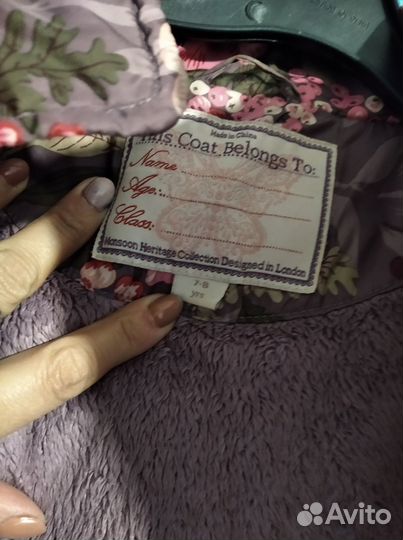 Куртка для девочки,теплая, б/у