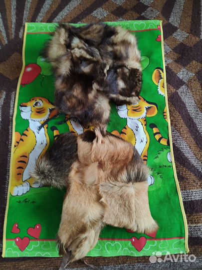 Шапка мужская ушанка из натурального меха собаки