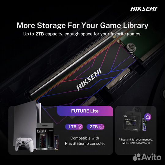 Hiksemi (Hikvision) 2Tb PCIe 4.0 NVMe SSD, новый