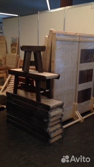 Лавка для бани липовая 1000х350х450