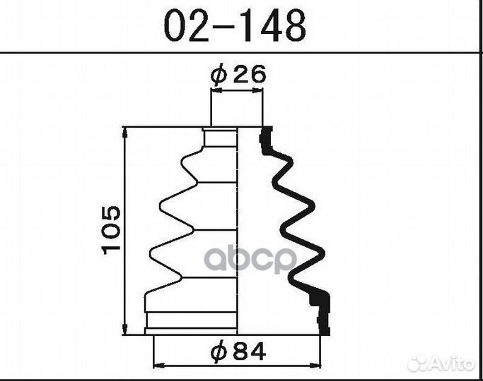 Пыльник привода Maruichi 02148 1-56 (Maruichi)