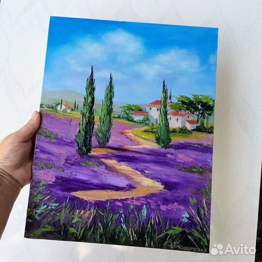 Картина Прованс, Лаванда, Лето 25 на 35 см