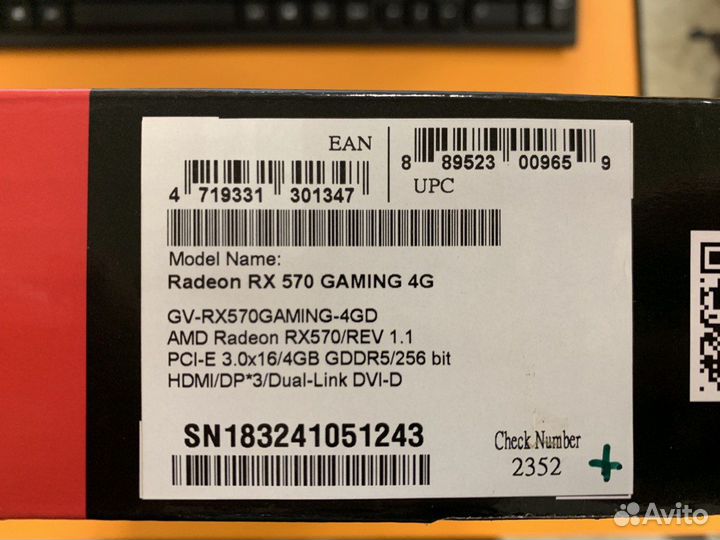 Видеокарта Gigabyte Radeon RX 570 Gaming 4Gb