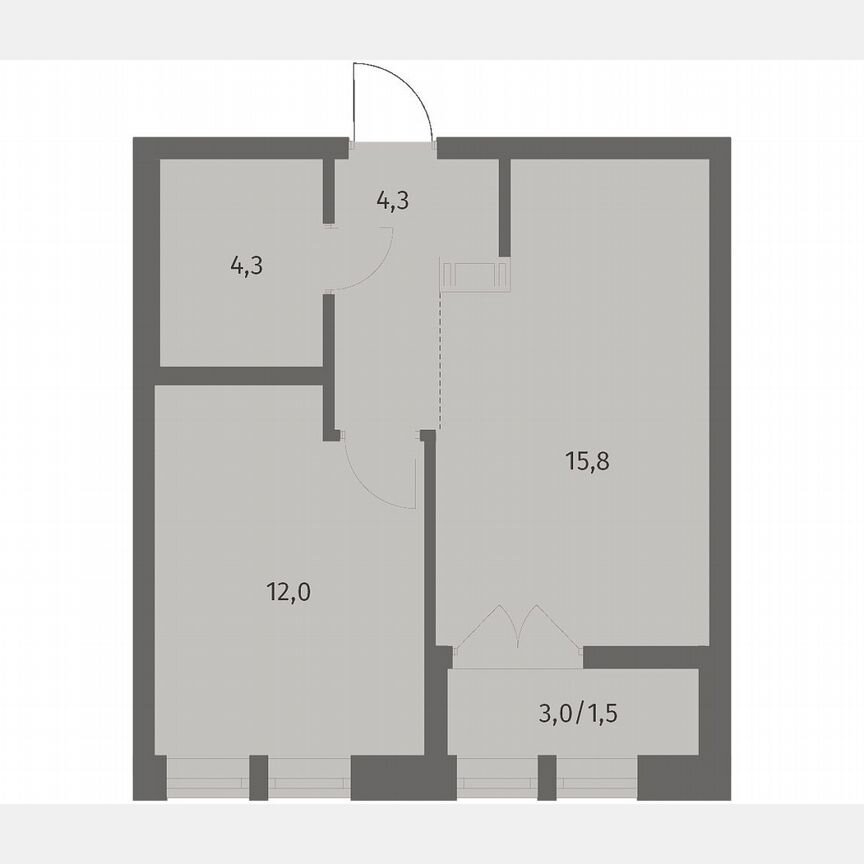 1-к. квартира, 37,9 м², 7/12 эт.