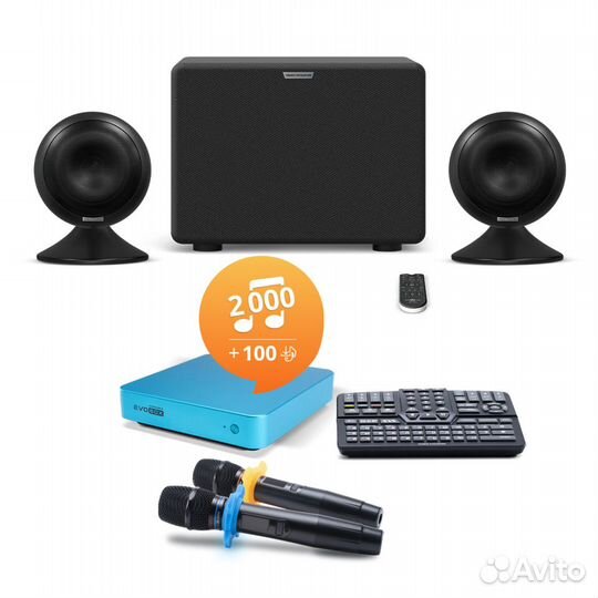 Караоке комплект EvoBox+EvoSound Sphere+Микрофоны