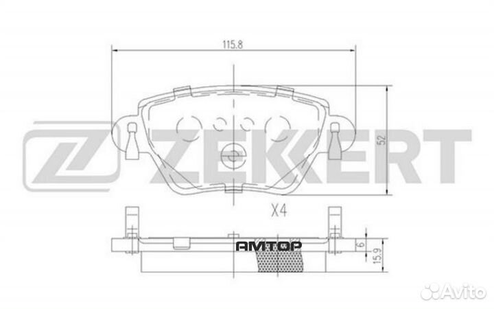 Zekkert BS2838 BS-2838 zekkert Колодки торм. диск