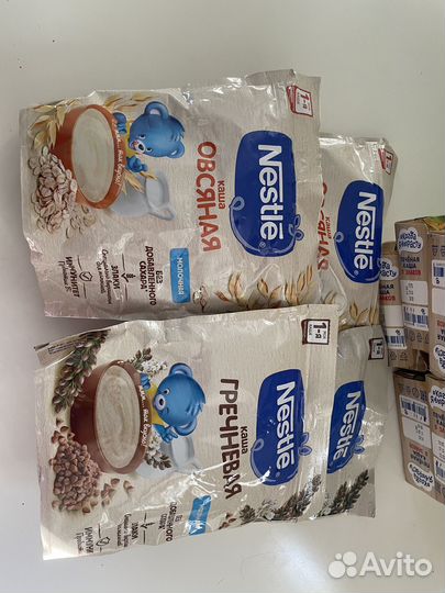 Каша нестле гречневая и овсяная