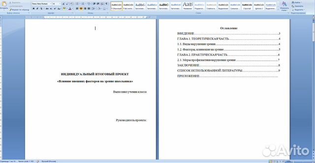 Индивидуальный проект 10/11 класс