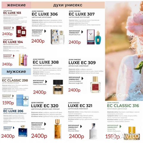 Духи женские, мужские