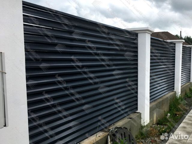 Забор жалюзи из металла