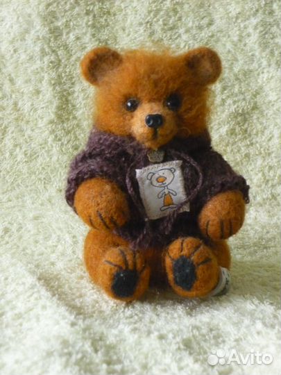 Авторская игрушка Мишка валяный Мишка тедди