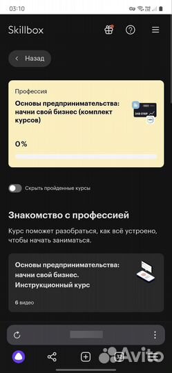 Курсы от Skillbox по предпринимательству