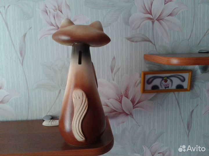 Копилка котик из керамики