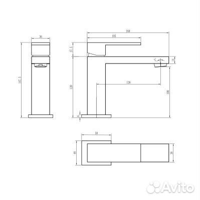 Смеситель для раковины Boheme Qubic 471-B