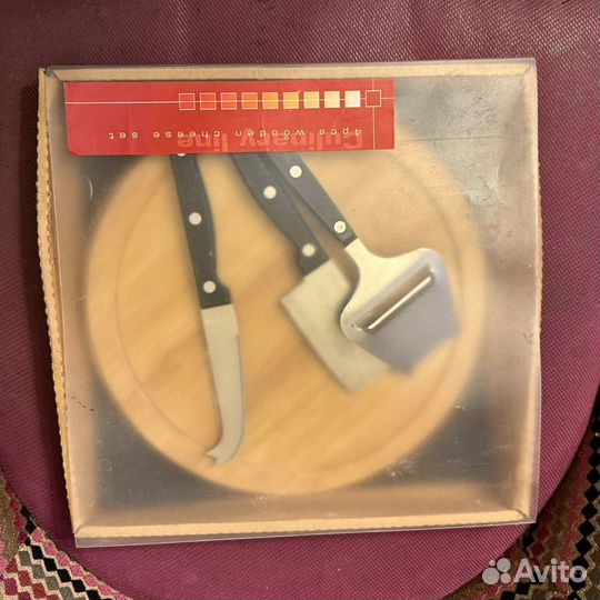 Набор для сыра, 4 предмета, сырорезка