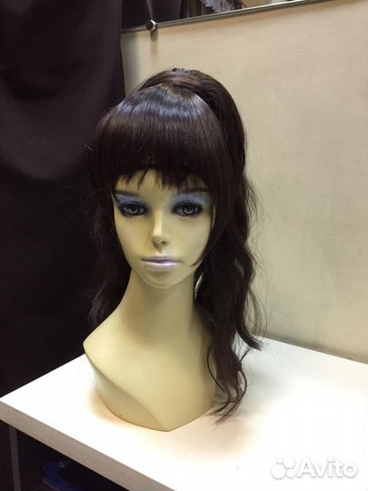 Накладной шиньон с челкой