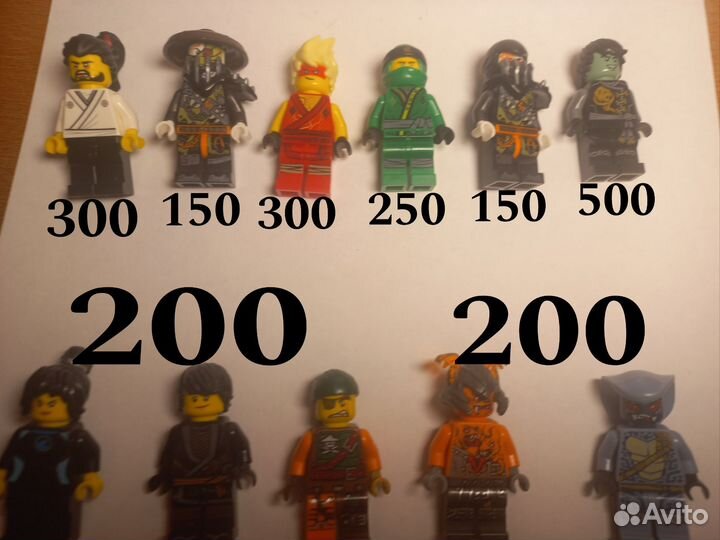 Lego ninjago минифигурки