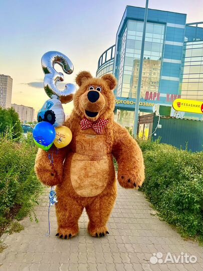 Экспресс поздравление, ростовая кукла,медведь