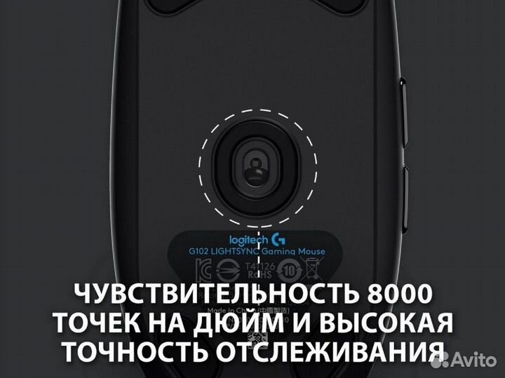 Новая Игровая мышь Logitech G102 LightSync Black