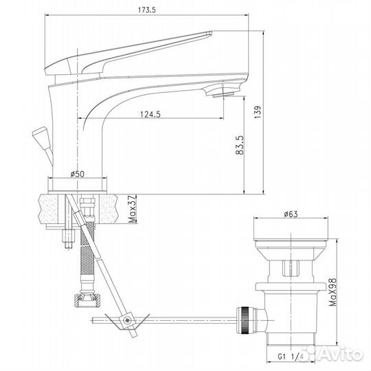 LeMark LM5906CW Смеситель для раковины