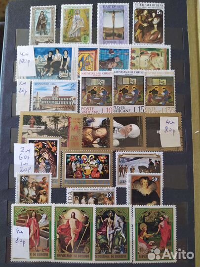 Почтовые марки живопись