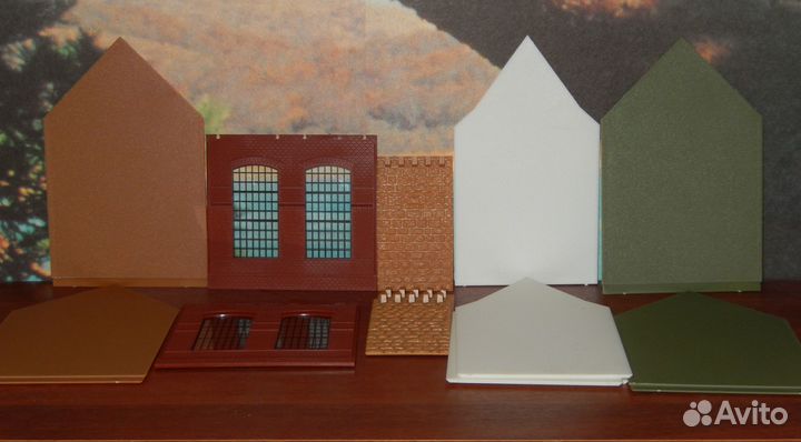 Рельсы, здания, тупики, аксессуары для жд макетов