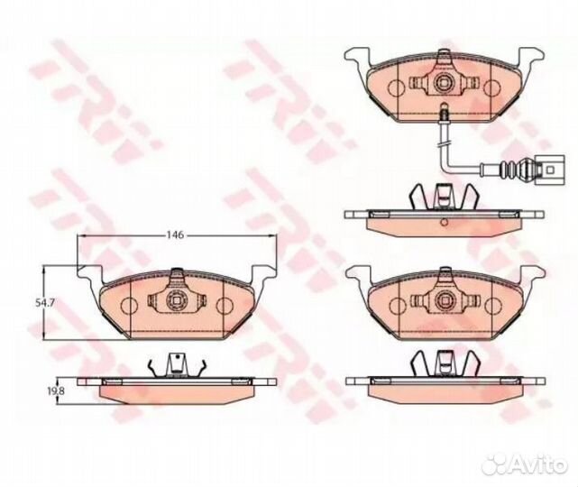 Тормозные колодки TRW GDB2108