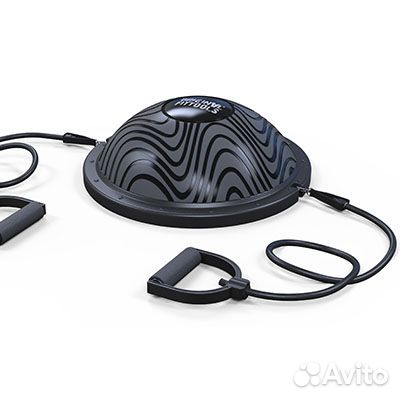 Полусфера гимнастическая надувная R3 с эспандерами