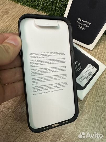 Кожаный Leather Case iPhone 13/14 Pro оригинал