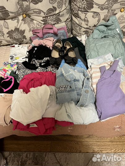 Вещи для девочки, пакетом. На рост 116-122