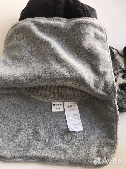 Комплект шапка,варежки, манишка