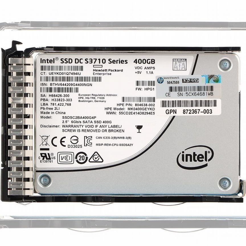 [653967-001] Жесткий Диск Hp 400gb Sata2 2.5" Ssd 653967-001
