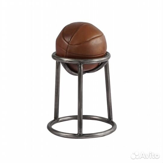 Декоративный мяч кожаный на подставке