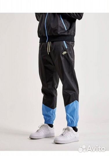 Спортивные нейлоновые штаны Nike Black Blue