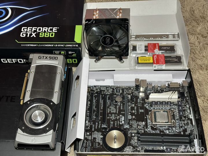 Комплект Z170-P + i5-6600K + GTX 980 4GB+fury 16GB