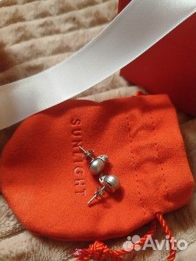 Серебряные серьги с жемчугом и фианитами